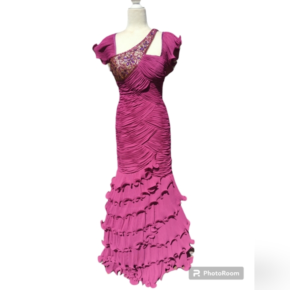 Catwalk Instyle Dresses & Skirts - Catwalk Instyle Magenta Mermaid Gown 4